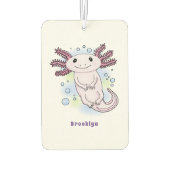Désodorisant Pour Voiture Caricature axolotl rose adorable (Dos)