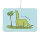 Désodorisant Pour Voiture Caricature de dinosaure de brontosaurus vert migno (Dos)