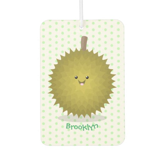 Désodorisant Pour Voiture Caricature de durian joyeux (Devant)