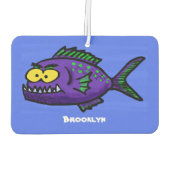 Désodorisant Pour Voiture Caricature de poisson de Piranha (Dos)