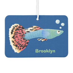 Désodorisant Pour Voiture Caricature de poisson tropical guppy très chic