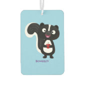 Désodorisant Pour Voiture Caricature de skunk jote happy (Dos)