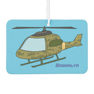 Désodorisant Pour Voiture Caricature d'hélicoptère camoflage de l'armée