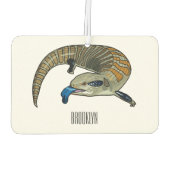 Désodorisant Pour Voiture Caricature en bleu (Dos)