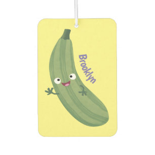 Désodorisant Pour Voiture Caricature joyeux de courgettes mignonnes
