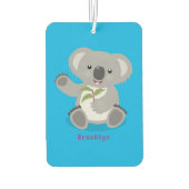 Désodorisant Pour Voiture Caricature joyeux koala agitant (Dos)