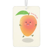 Désodorisant Pour Voiture Caricature mignonne de mangue joyeuse (Dos)