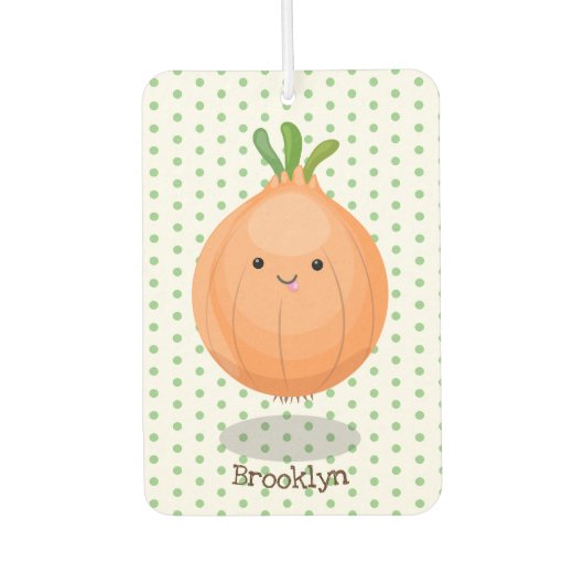 Désodorisant Pour Voiture Caricature vert oignon brun joli (Devant)