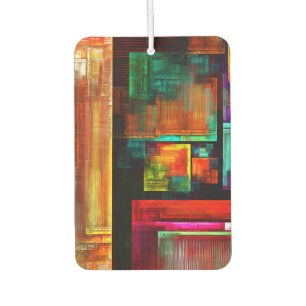 Désodorisant Pour Voiture Carrés colorés Motif d'art Abstrait moderne #04