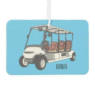 Désodorisant Pour Voiture Carte de golf / dessin animé en voiturette de golf