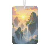 Désodorisant Pour Voiture Cascades des îles du coucher de soleil Imaginaire (Dos)