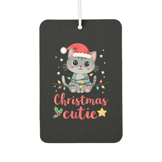 Désodorisant Pour Voiture Cat Christmas Cutie Cats Christmas T-Shirt for Men (Devant)