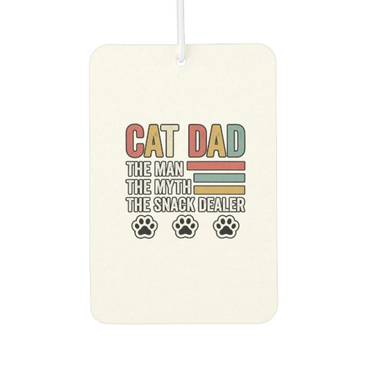 Désodorisant Pour Voiture Cat Dad Vintage Funny Snack Dealer Shirt Design_1 (Devant)