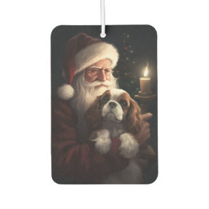 Désodorisant Pour Voiture Cavalier King avec le Père Noël Festif Noël