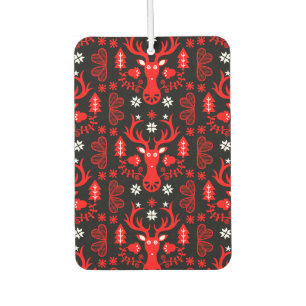 Désodorisant Pour Voiture Cerf de Noël rouge scandinave