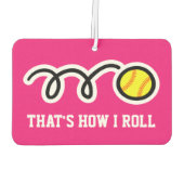 Désodorisant Pour Voiture C'est comme ça que je roule drôles de softball voi (Dos)