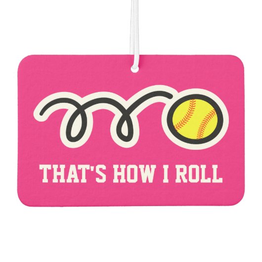 Désodorisant Pour Voiture C'est comme ça que je roule drôles de softball voi (Devant)