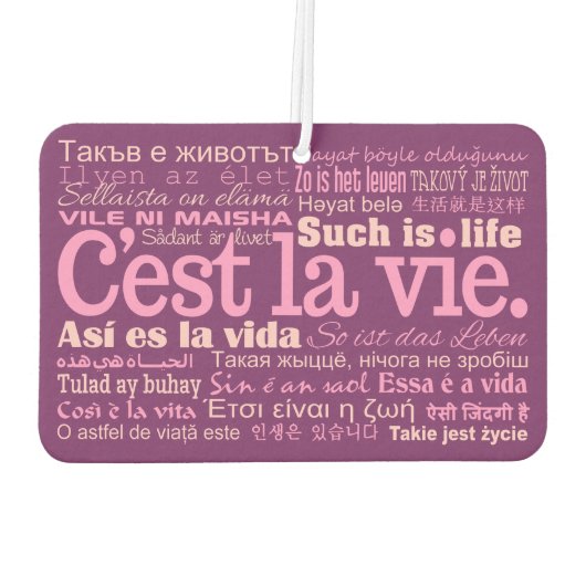 Désodorisant Pour Voiture C'est La Vie voiture air frais (Dos)