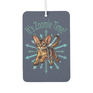 Désodorisant Pour Voiture C'est le temps Zoomie Chat abyssin
