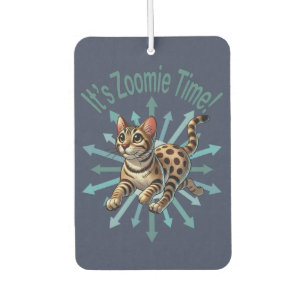 Désodorisant Pour Voiture C'est Zoomie Time Bengale Chat