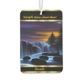 Désodorisant Pour Voiture Chaleureuse cascades nocturnes avec une touche per (Dos)