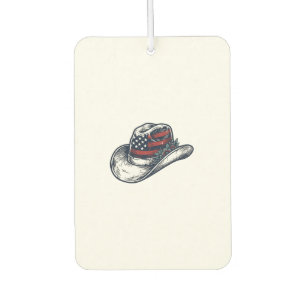 Désodorisant Pour Voiture Chapeau de cowboy patriotique vintage Fleur Concep