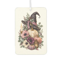 Chapeau de sorcière élégant avec citrouilles flora