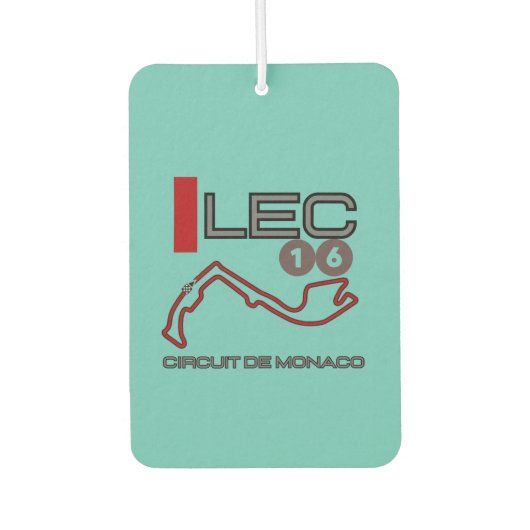 Désodorisant Pour Voiture Charles Leclerc, Formule 1, Grand Prix de Monaco (Devant)