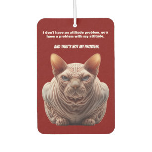 Désodorisant Pour Voiture Chat à mauvaise attitude