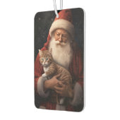 Désodorisant Pour Voiture Chat abyssinien avec Noël Festif du Père Noël (Gauche)