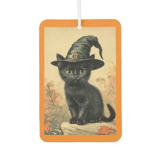 Désodorisant Pour Voiture Chat Casquette de sorcière (Devant)