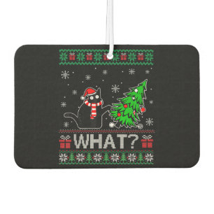 Désodorisant Pour Voiture Chat Ce Chat Noir Drôle Poussant Arbre De Noël