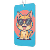 Désodorisant Pour Voiture Chat cool avec lunettes de soleil - Mignonne Funny (Gauche)