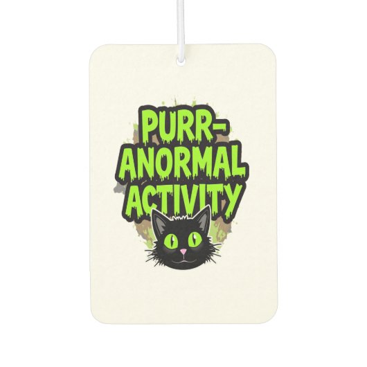 Désodorisant Pour Voiture Chat d'activité paranormale (Devant)