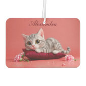 Désodorisant Pour Voiture Chat de janvier mignon avec oeillets (Dos)