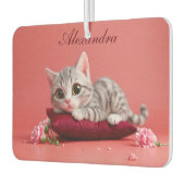 Désodorisant Pour Voiture Chat de janvier mignon avec oeillets (Gauche)