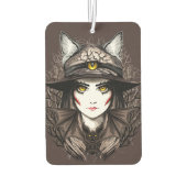 Désodorisant Pour Voiture Chat de sorcière Halloween Déplaisant Portrait mig (Dos)