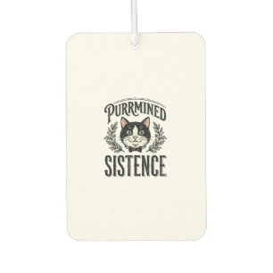 Désodorisant Pour Voiture Chat Drôle Purrminé Sistence Graphique Vintage_1