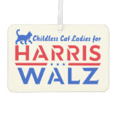 Désodorisant Pour Voiture Chat Ladies for Harris Walz - Nous ne reviendrons  (Dos)