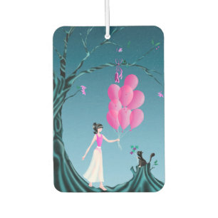 Désodorisant Pour Voiture Chat mignon et arbre de nuit Ballerina