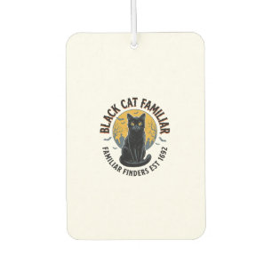 Désodorisant Pour Voiture Chat Noir Familier Vintage Halloween Sauvetage Des