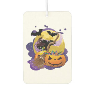 Désodorisant Pour Voiture chat noir Halloween