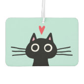 Désodorisant Pour Voiture Chat noir irky avec coeur (Dos)