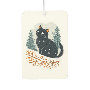 Désodorisant Pour Voiture Chat noir neige d'hiver