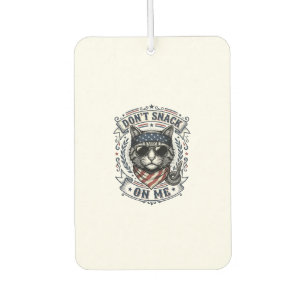 Désodorisant Pour Voiture Chat Patriotique Vintage Ne Grignote Pas Sur Moi