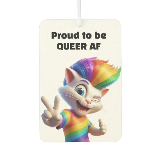 Désodorisant Pour Voiture Chat queer (Devant)