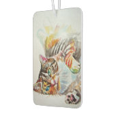 Désodorisant Pour Voiture Chat tigré chats animalerie art Aquarelle Dames  (Gauche)