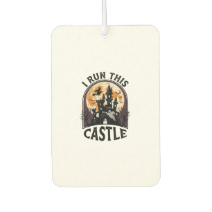 Désodorisant Pour Voiture Château ensorcelé Halloween Sorcière Lune Vintage