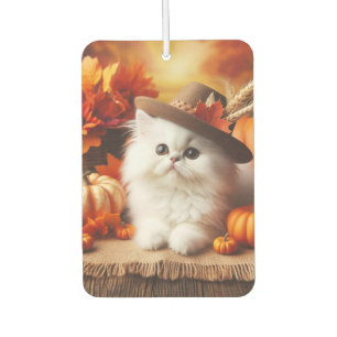 Désodorisant Pour Voiture Chaton d'automne avec Casquette