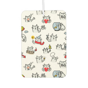 Désodorisant Pour Voiture Chats amusants, lait et magie.
